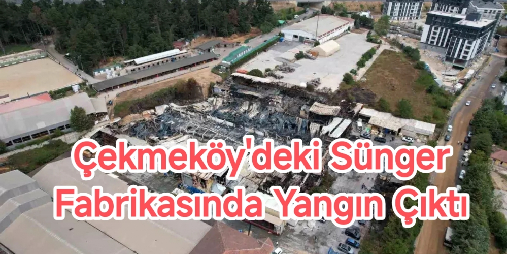 Çekmeköy'deki Sünger Fabrikasında Yangın